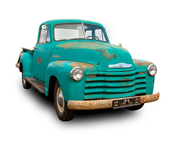 Classical American Pickup Truck Chevrolet 3100 Series 1947 Isolated White Fotografias De Stock Royalty-Free