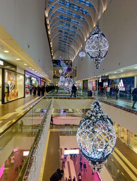 Saint Petersburg Russia January 2022 Christmas Decoration Galeria Shopping Entertainment — Stockfoto