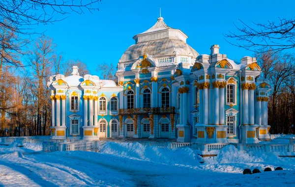 Hermitage Pavilion Catherine Park Tsarskoye Selo Pushkin Petersburg February 2022 — Stock Photo, Image
