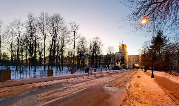 Екатерининский Дворец Летняя Резиденция Русских Царей Городе Царское Село Пушкин — стоковое фото