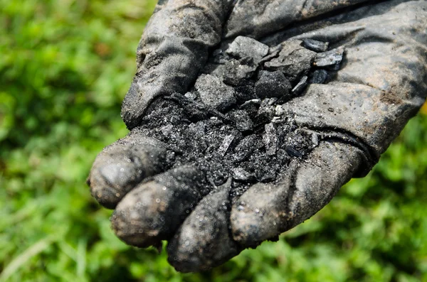 kömür elinde eldiven el