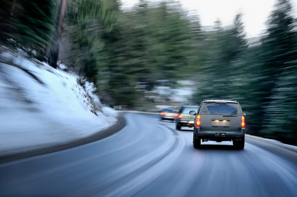 Estrada de inverno — Fotografia de Stock