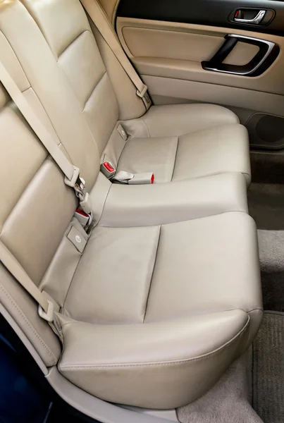 Leather back car seats — Stock Photo, Image