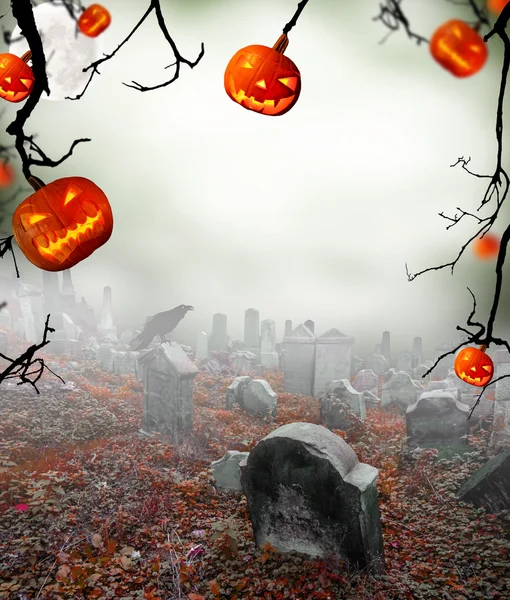 Spooky mezarlığı — Stok fotoğraf