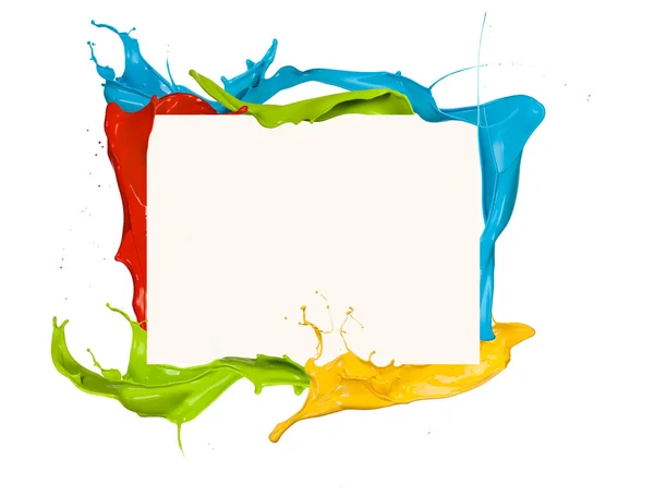 Marco de salpicaduras de color — Foto de Stock