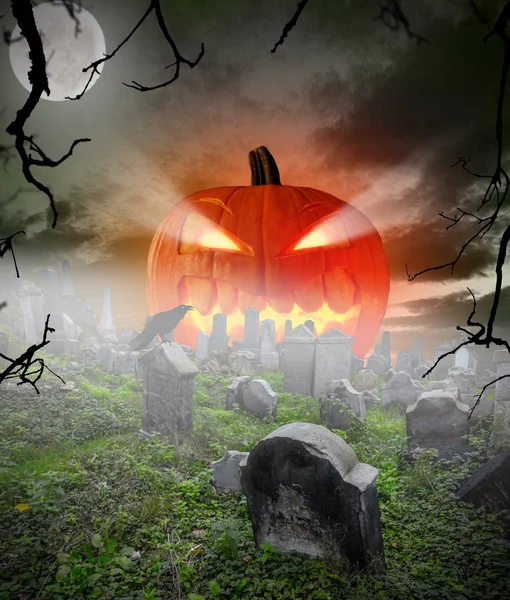 Halloween cartaz assustador — Fotografia de Stock