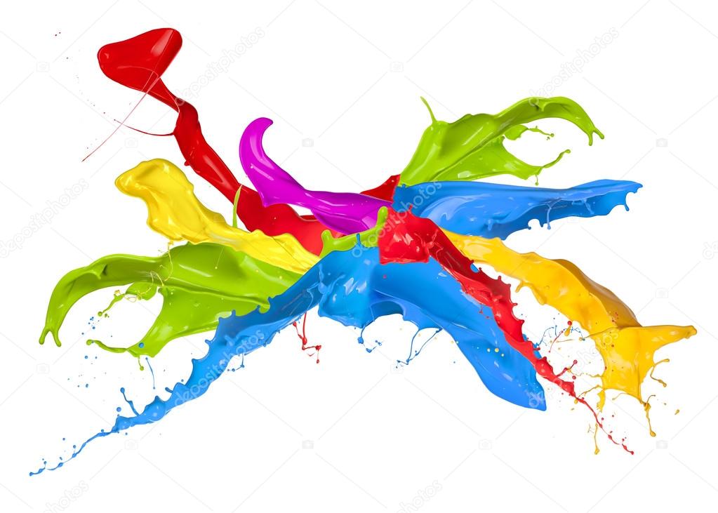 Colored splashes