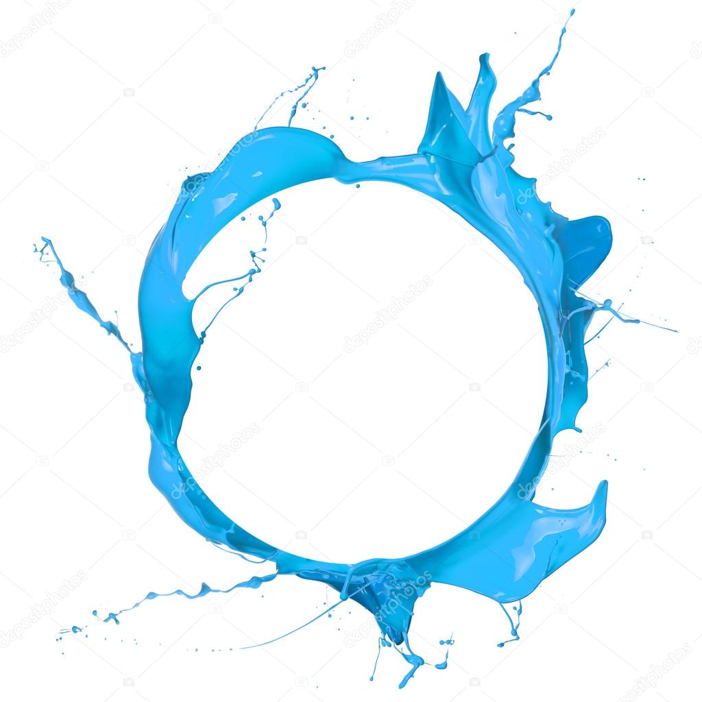 Blue circle splash
