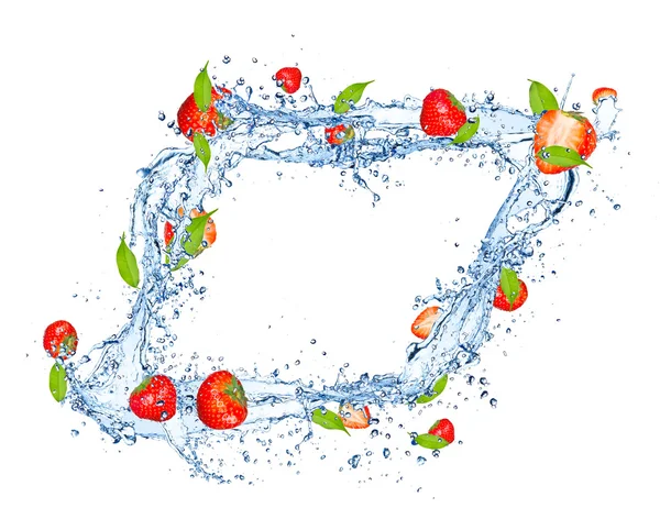 Strawberry splash — Stock Photo, Image