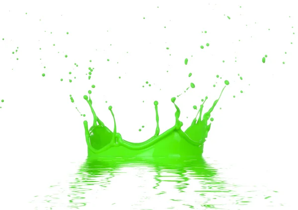 Groene splash — Stockfoto