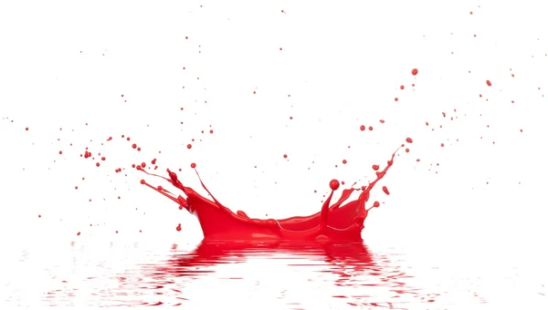 Rode splash — Stockfoto