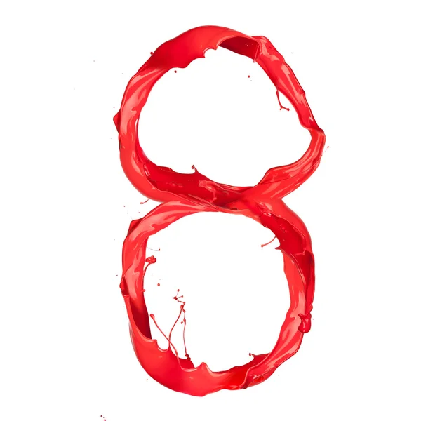 Número de tinta vermelha — Fotografia de Stock