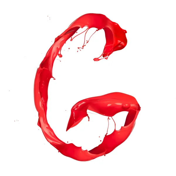 Red paint letter — Stock Photo, Image