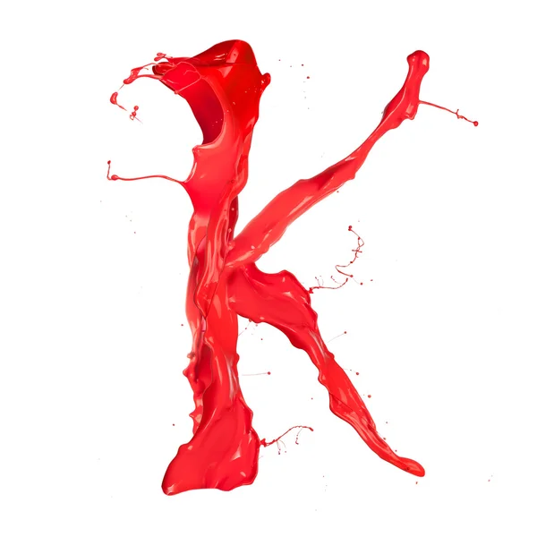 Rote Farbe Buchstabe — Stockfoto