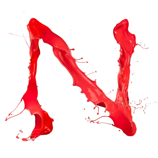 Red paint letter — Stock Photo, Image