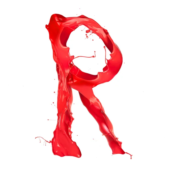 Red paint letter — Stock Photo, Image