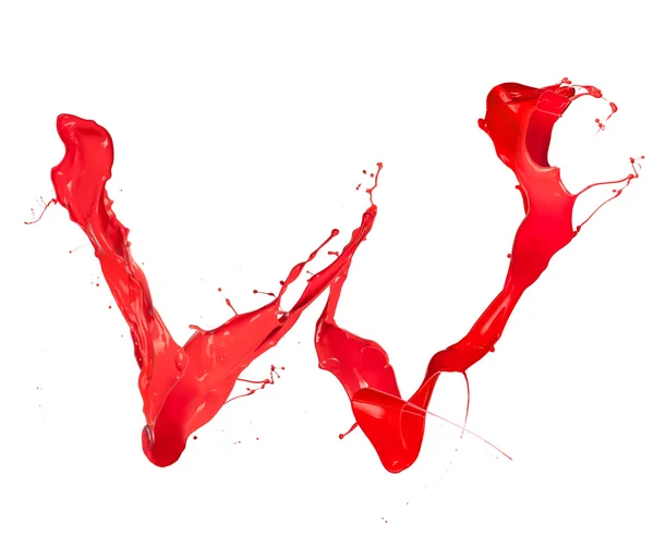 Red paint letter — Stock Photo, Image