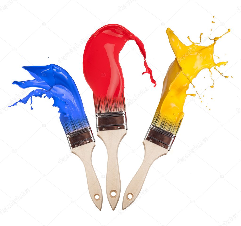 Colored brushes