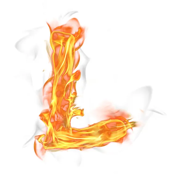 Fire letter — Stock Photo, Image