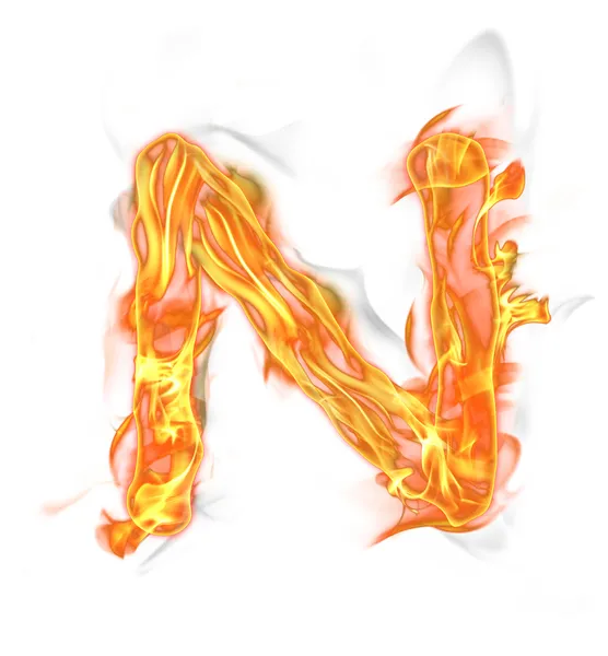 Fire letter — Stock Photo, Image