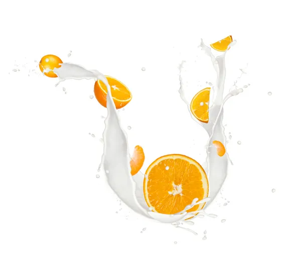 Milky oranges — Stock Photo, Image