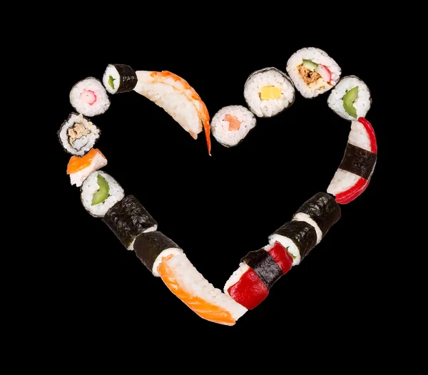 寿司的心 — 图库照片
