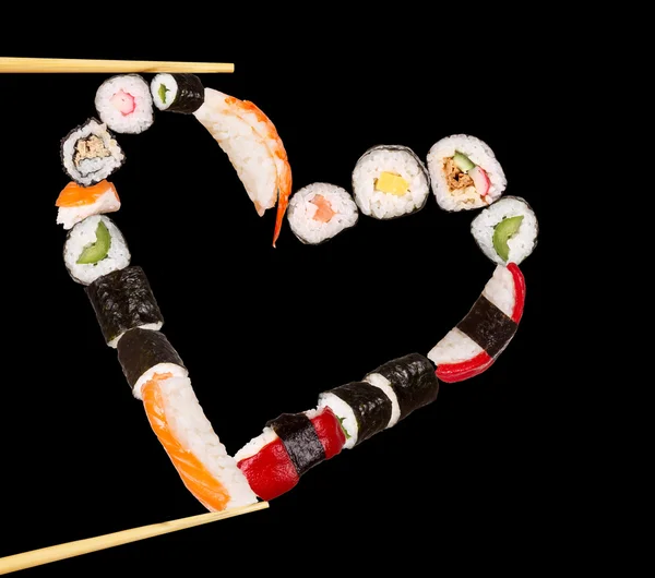 Corazón de sushi — Foto de Stock