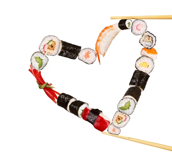 Cuore di sushi — Foto Stock