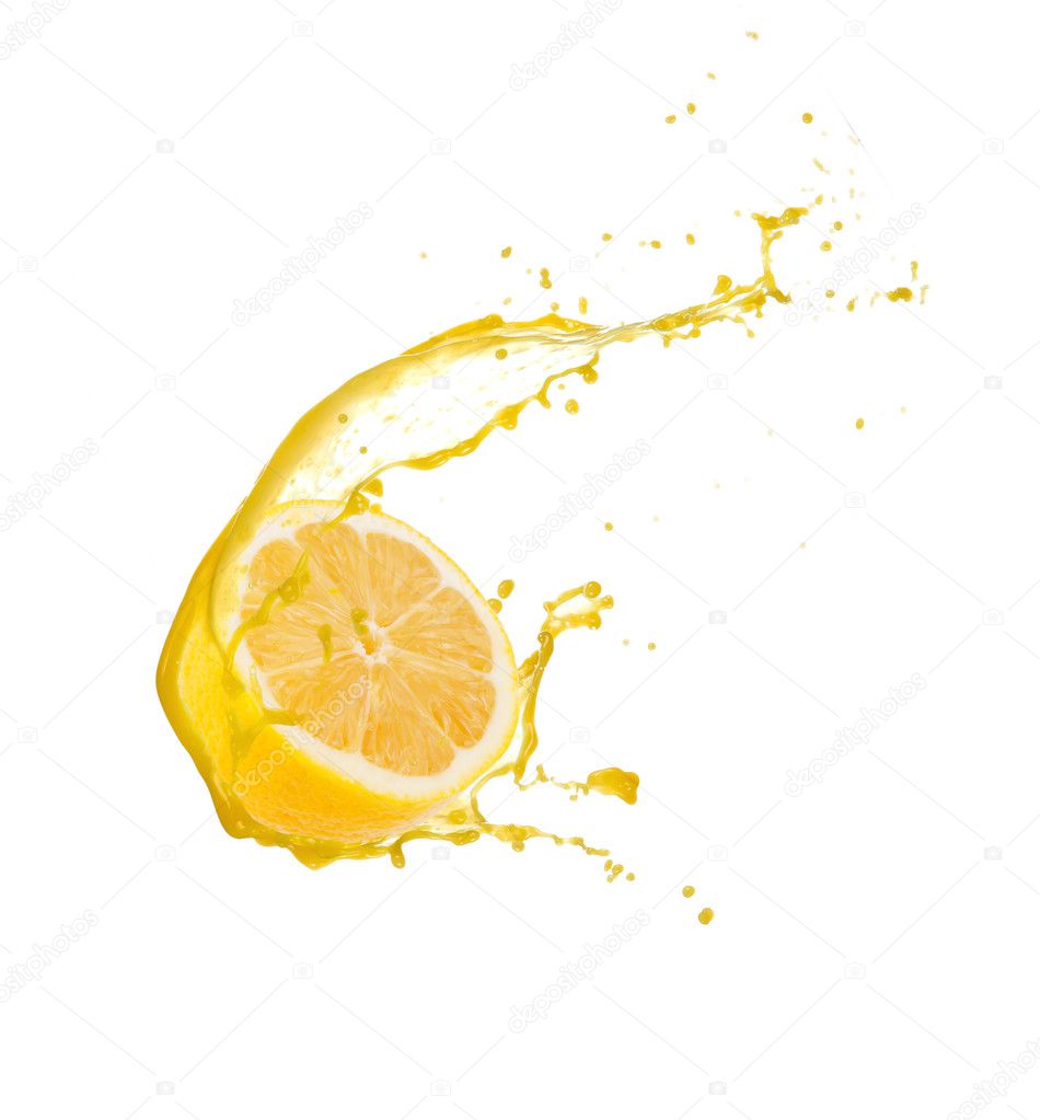 Lemons with splash