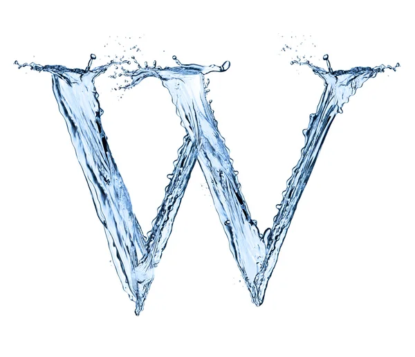 Wasser spritzt Buchstabe — Stockfoto