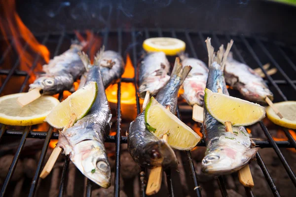 Sardinas de parrilla —  Fotos de Stock