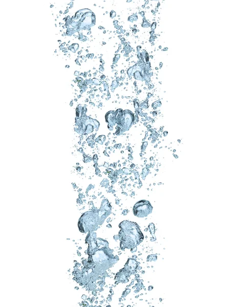 Bąbelki wody na białym tle — Zdjęcie stockowe