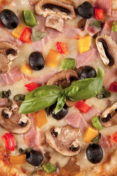 Pizza detalj — Stockfoto