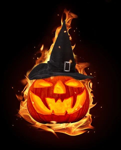 Burning pumpkin — Stock Photo, Image