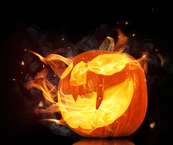 Burning pumpkin — Stock Photo, Image