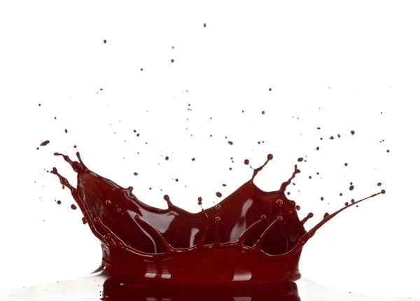 Chocolate splash on white background — Stock Photo, Image