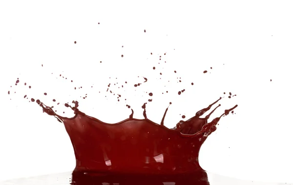 Csokoládé splash fehér háttér — Stock Fotó