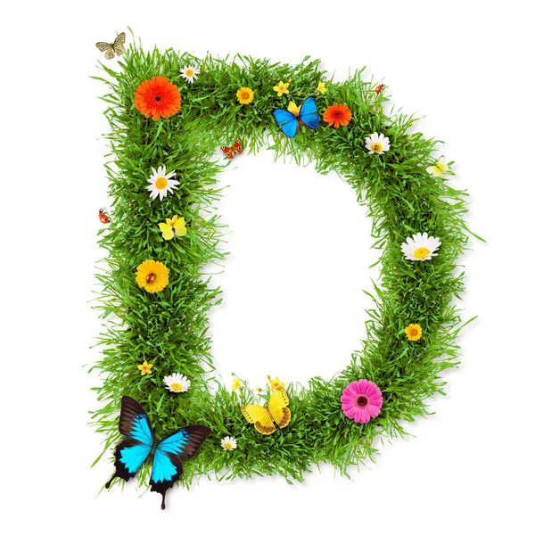 Lettera di primavera "D " — Foto Stock