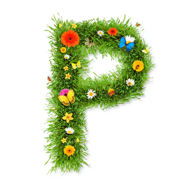 Spring letter "P" — Stock Photo, Image