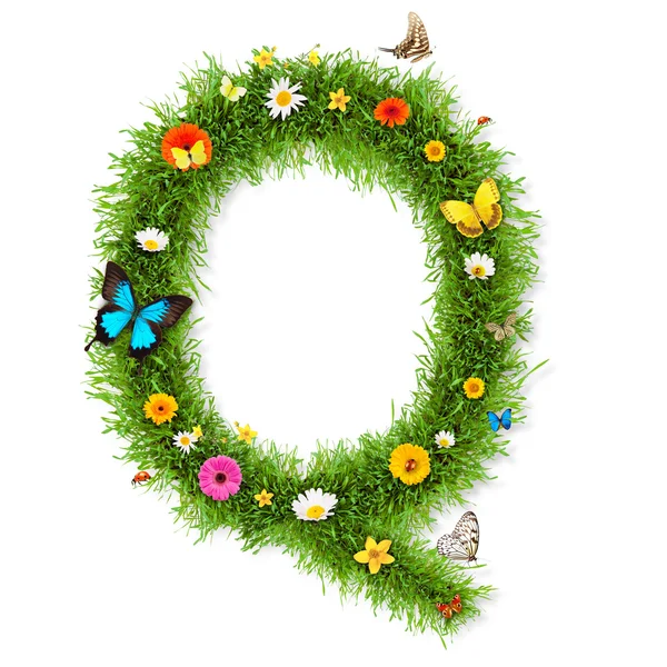 Spring letter "Q" — Stock Photo, Image