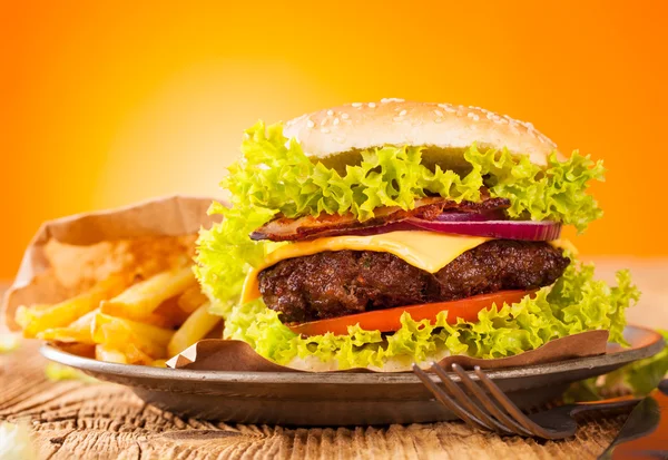 Čerstvé hamburger — Stock fotografie