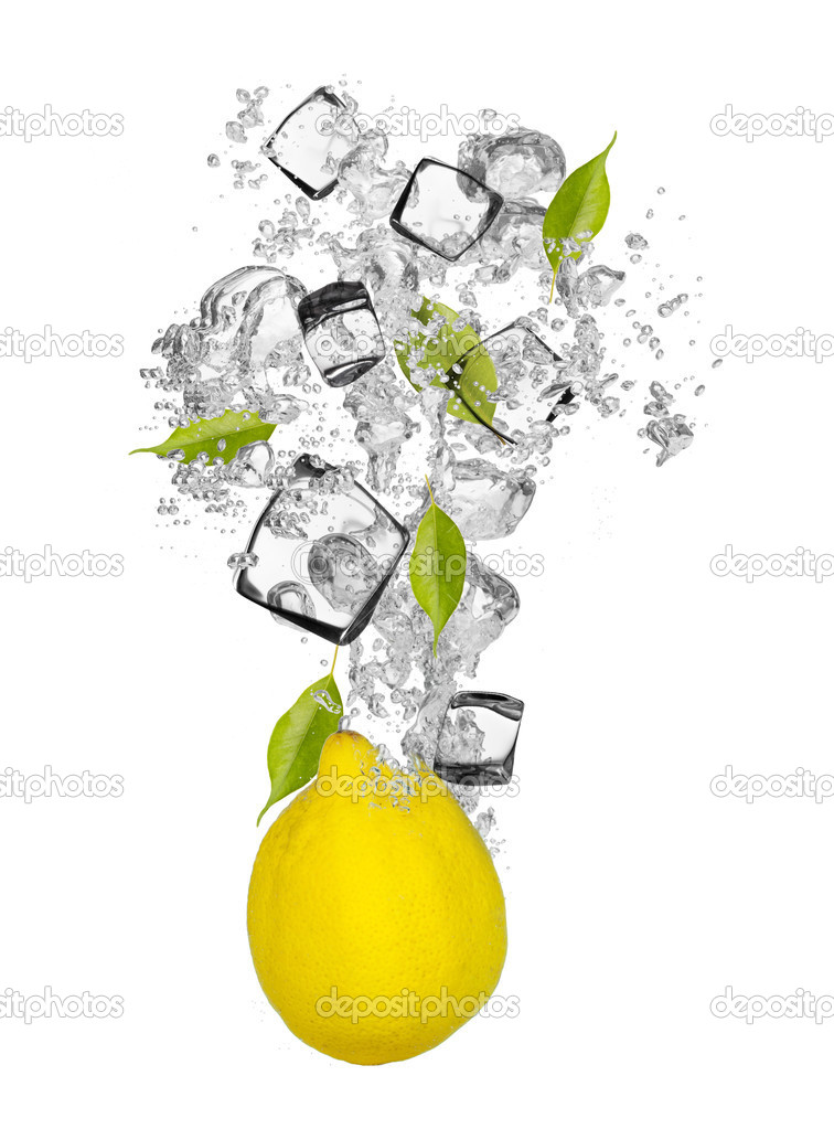 Fruit in splash