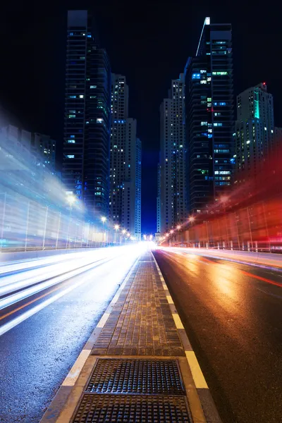 Modern city at night — Stock Photo, Image