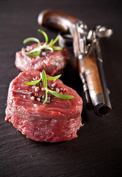 Ruwe rundvlees steaks — Stockfoto