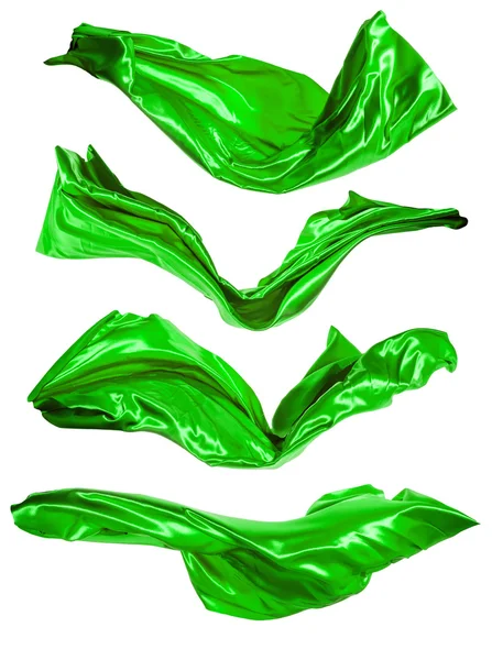 Satines verdes abstractos sobre fondo blanco —  Fotos de Stock