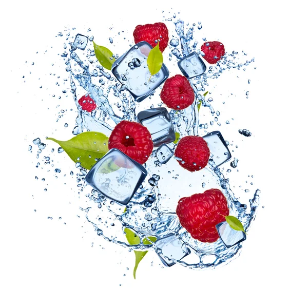 Frozen fruit with splash — Stock Photo, Image