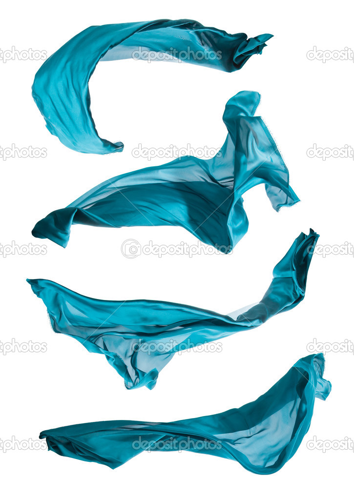 Blue cloth in motion