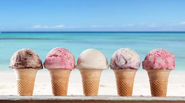 Ice cream on beach