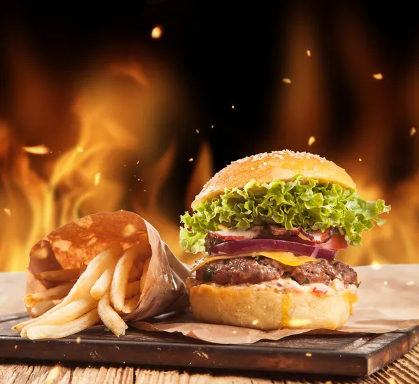 Taze hambugersverse hambugers — Stockfoto