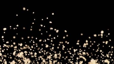 Makyaj tozu patlamasının süper yavaş çekimi siyah arka planda izole edilmiş. Yüksek hızlı sinema kamerası, 1000fps.